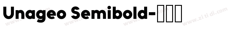 Unageo Semibold字体转换